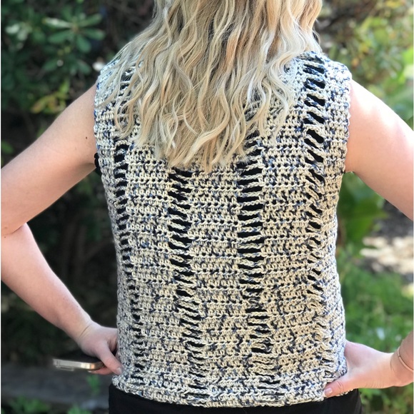 NWT Off The Chain Crochet Tank, Size Medium, Summer Crochet Top, Hand Crocheted - Picture 2 of 10
